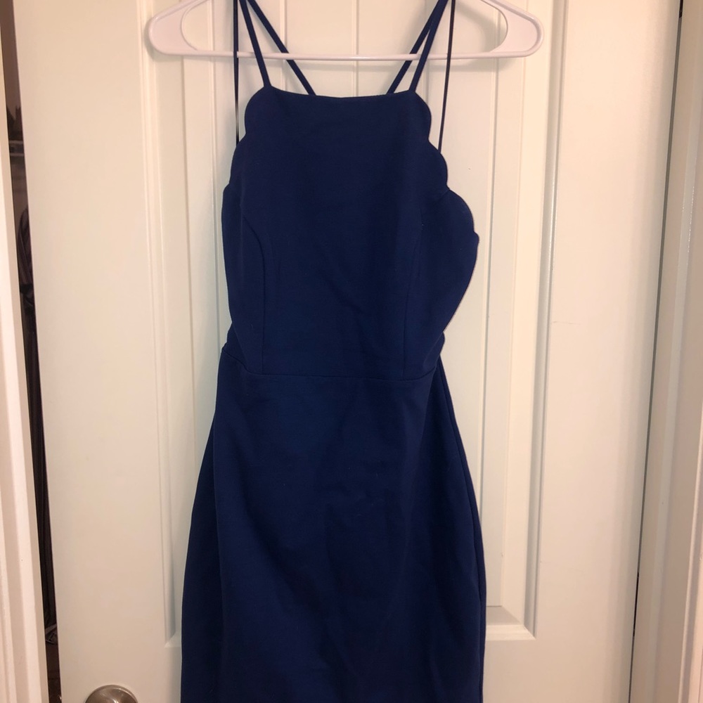 Lulu's Scallop Hem Dress